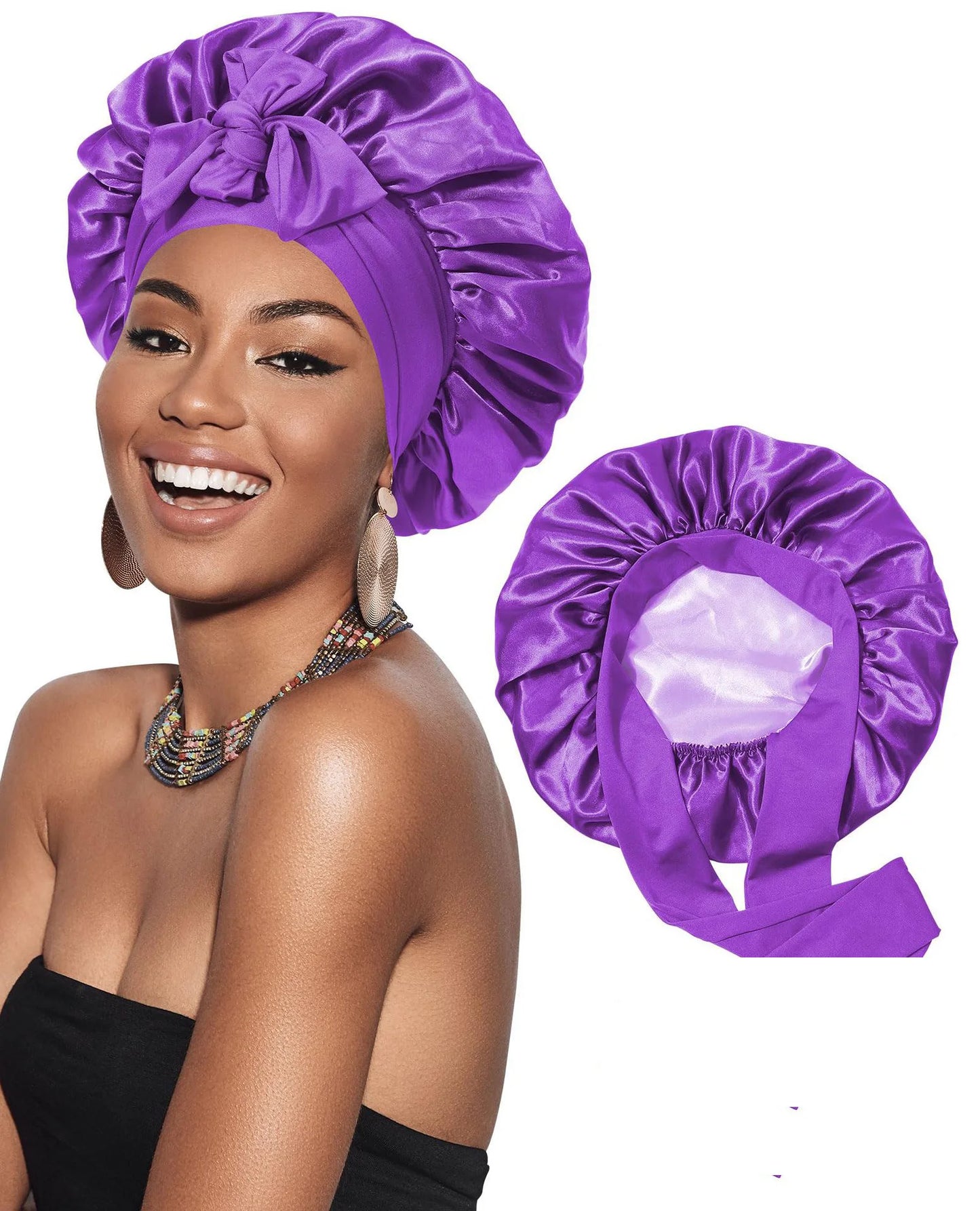 Bonnet de Nuit en Satin - Protection Cheveux & Sommeil Soyeux