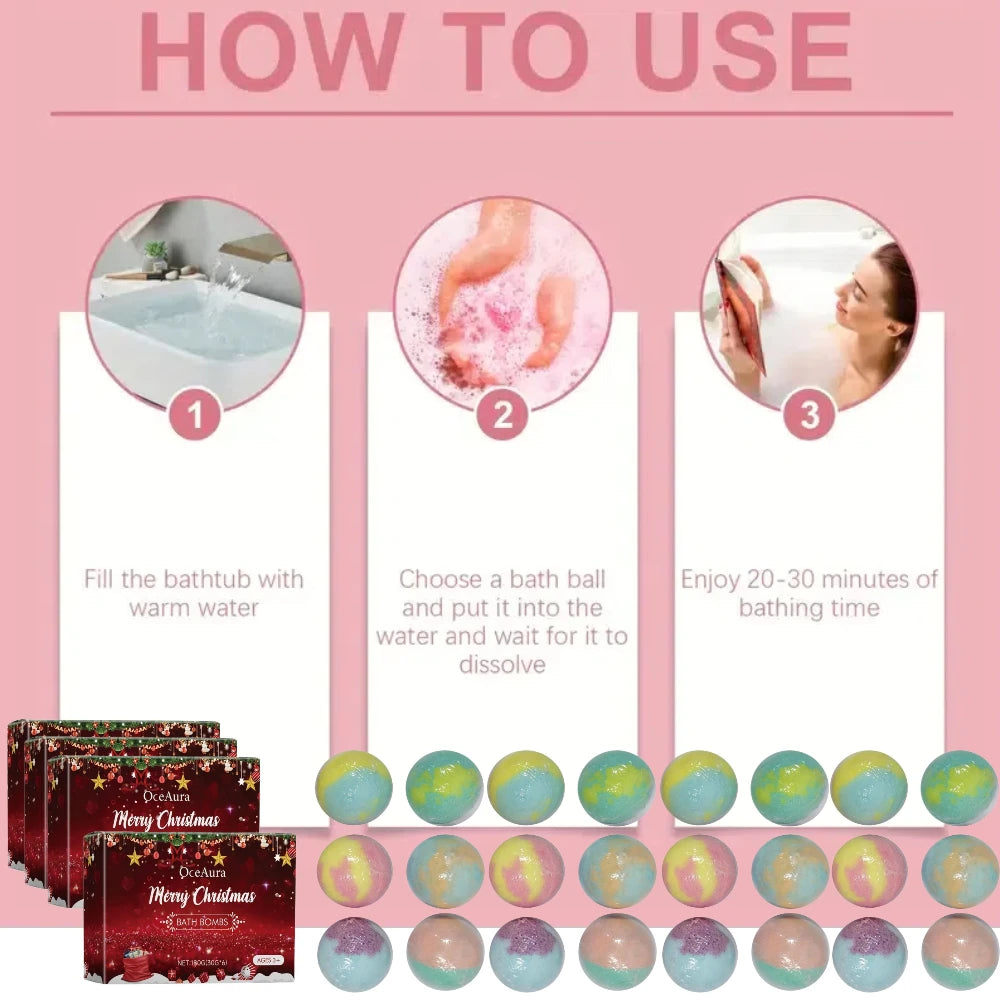 Coffret Boules de Bain — 24 Bulles de Douceur