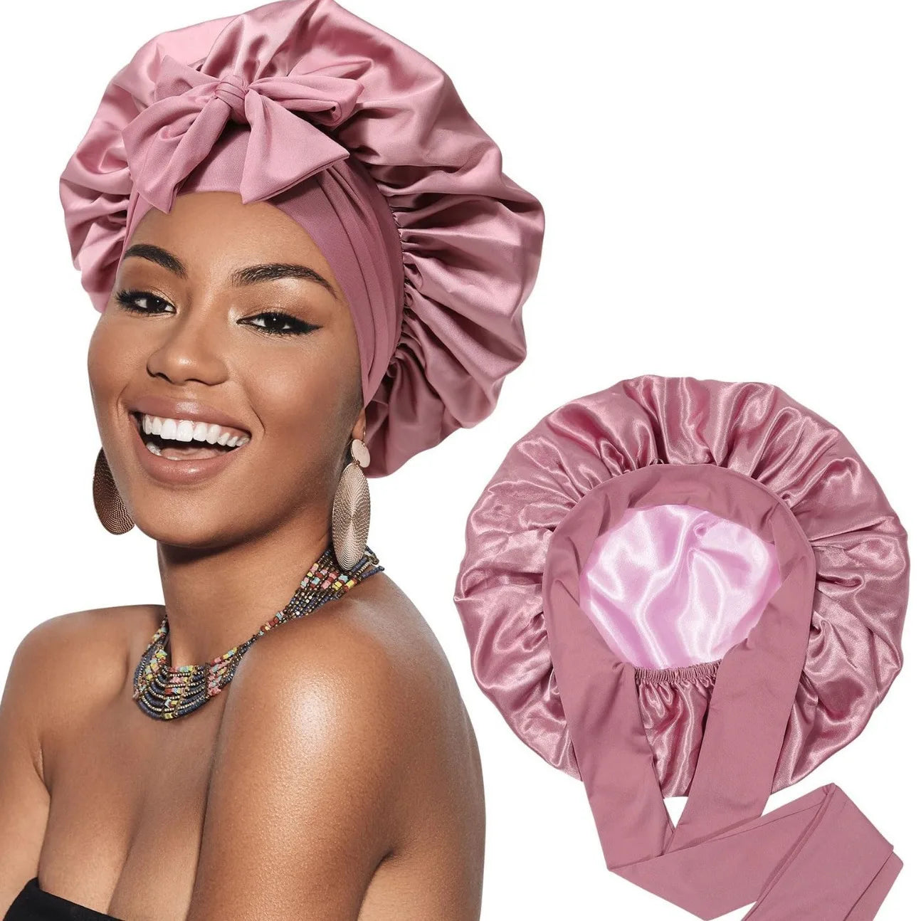 Bonnet de Nuit en Satin - Protection Cheveux & Sommeil Soyeux