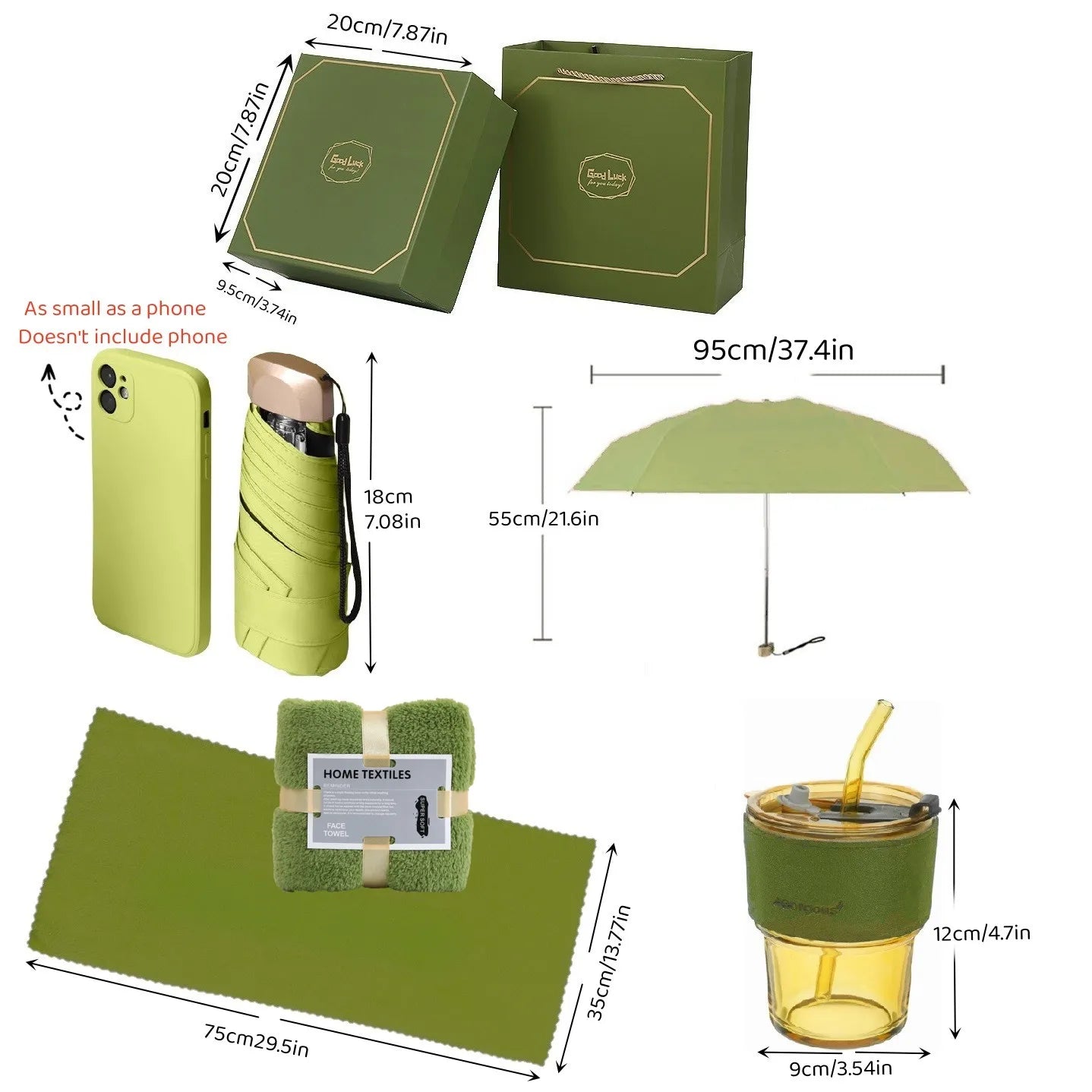 Coffret Cadeau Maman — Parapluie UV, Tasse & Serviette
