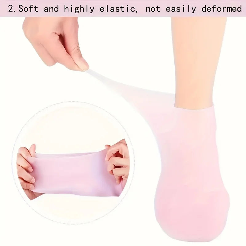 Chaussettes Hydratantes en Silicone — Soin Pieds Doux
