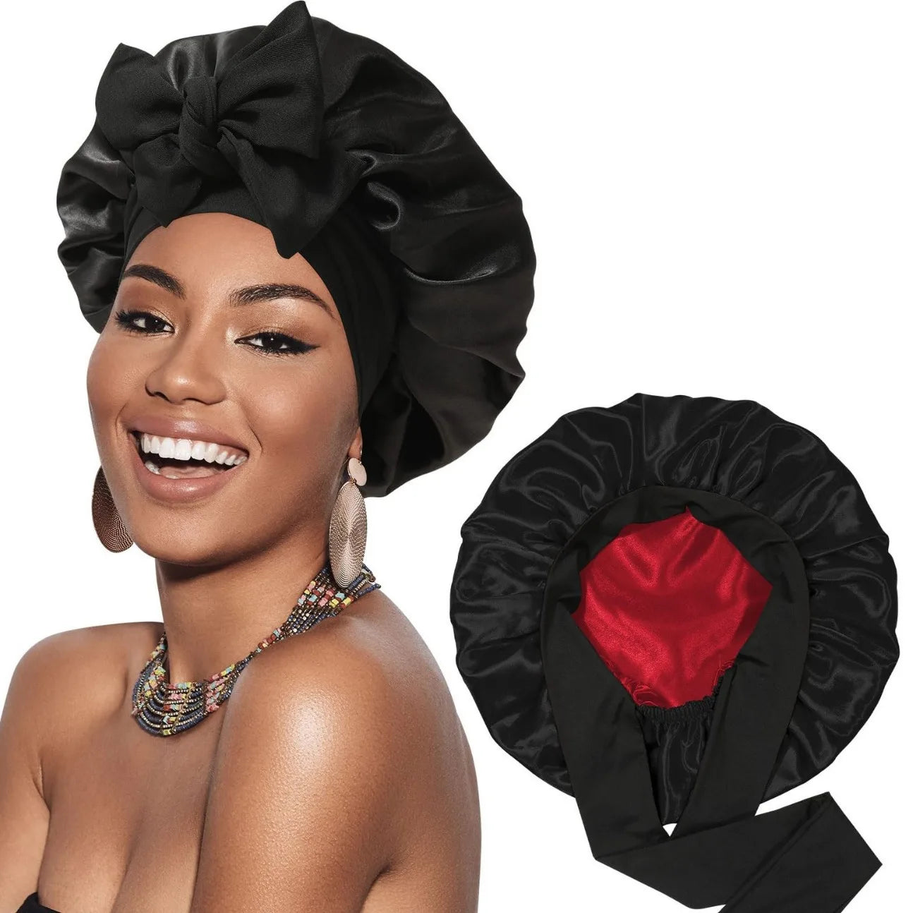 Bonnet de Nuit en Satin - Protection Cheveux & Sommeil Soyeux