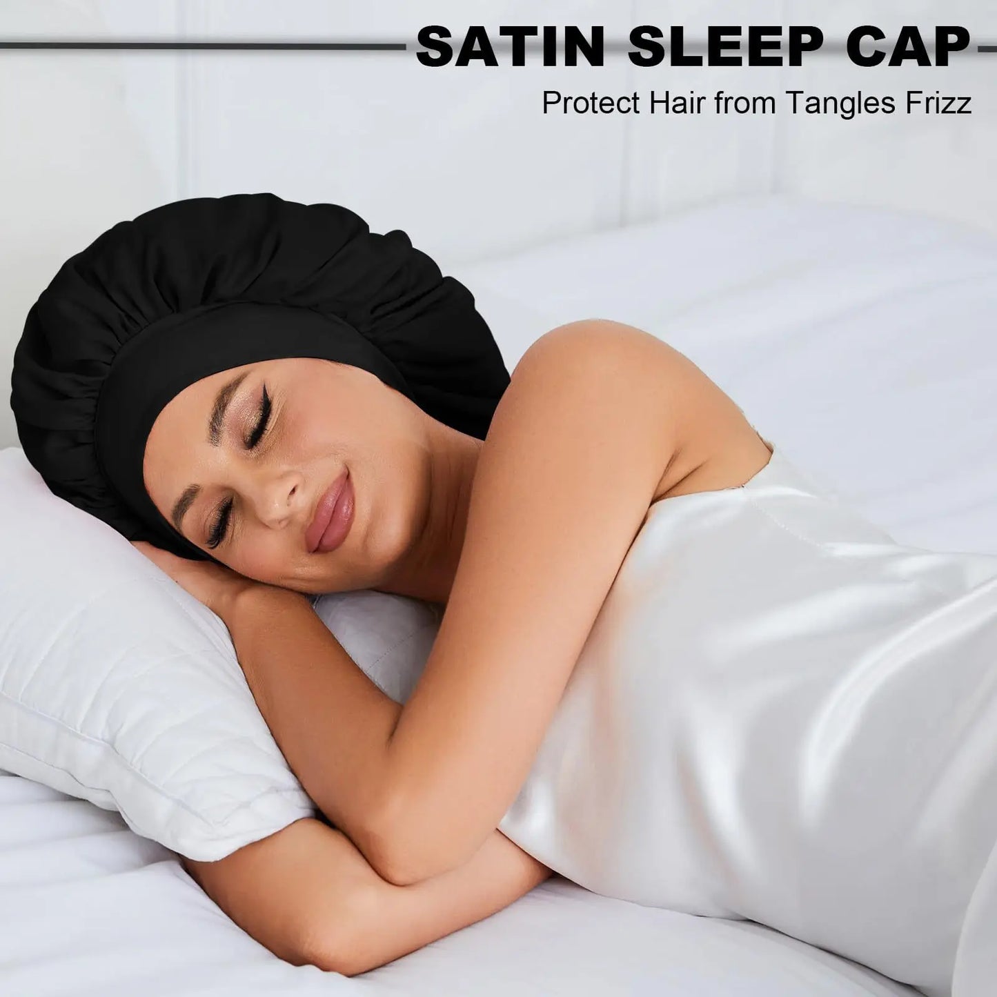 Bonnet de Nuit en Satin - Protection Cheveux & Sommeil Soyeux