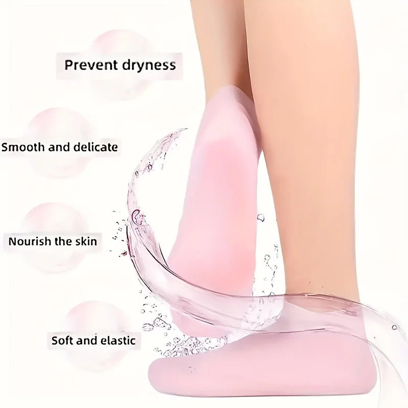 Chaussettes Hydratantes en Silicone — Soin Pieds Doux