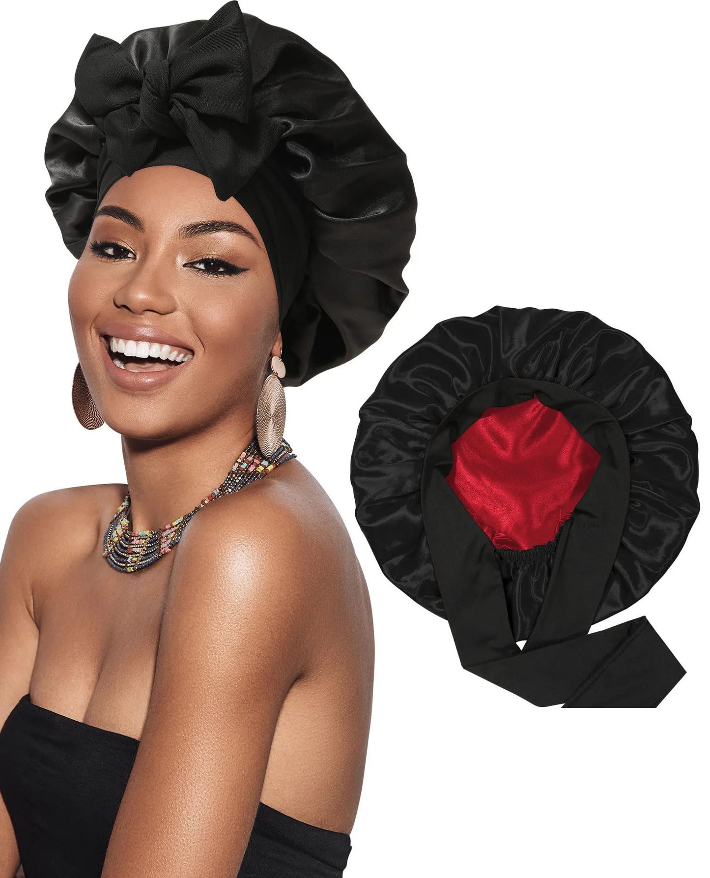 Bonnet de Nuit en Satin - Protection Cheveux & Sommeil Soyeux