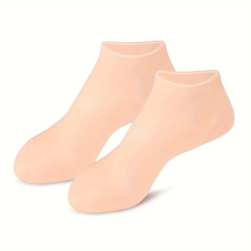 Chaussettes Hydratantes en Silicone — Soin Pieds Doux