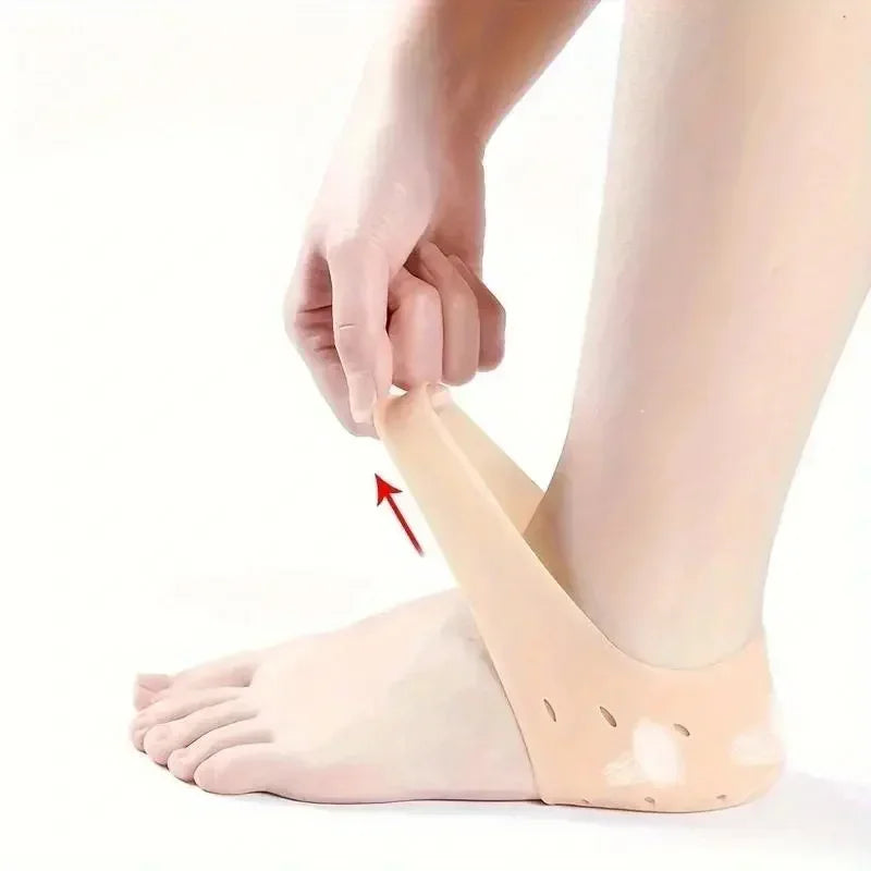 Chaussettes Talon en Gel Silicone — Anti-Fissures & Hydratation