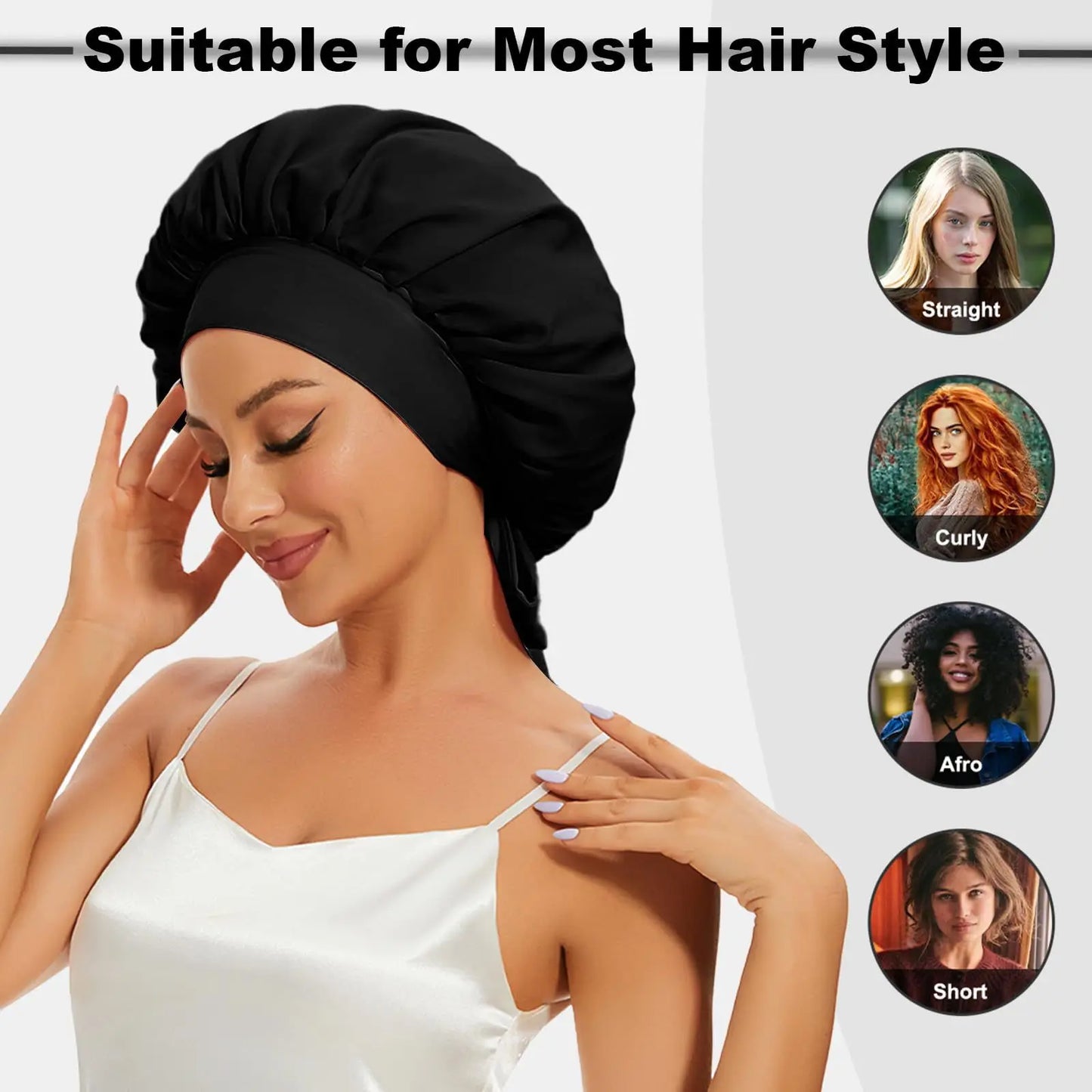 Bonnet de Nuit en Satin - Protection Cheveux & Sommeil Soyeux