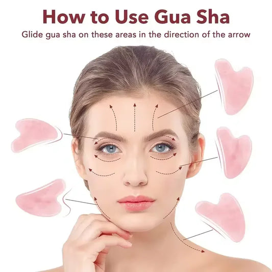 Gua Sha - Outil de Massage Facial Anti-Âge & Drainage Lymphatique