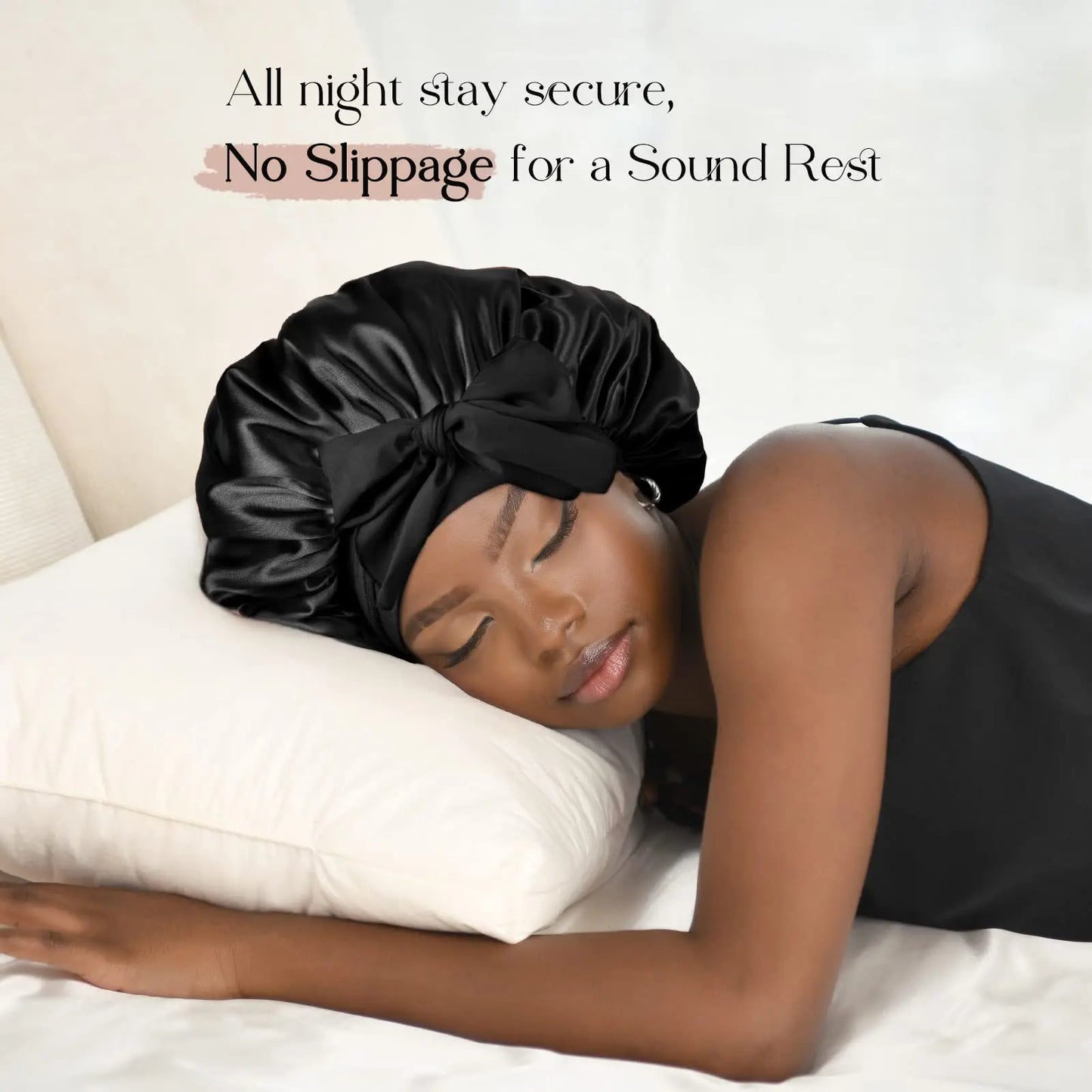 Bonnet de Nuit en Satin - Protection Cheveux & Sommeil Soyeux
