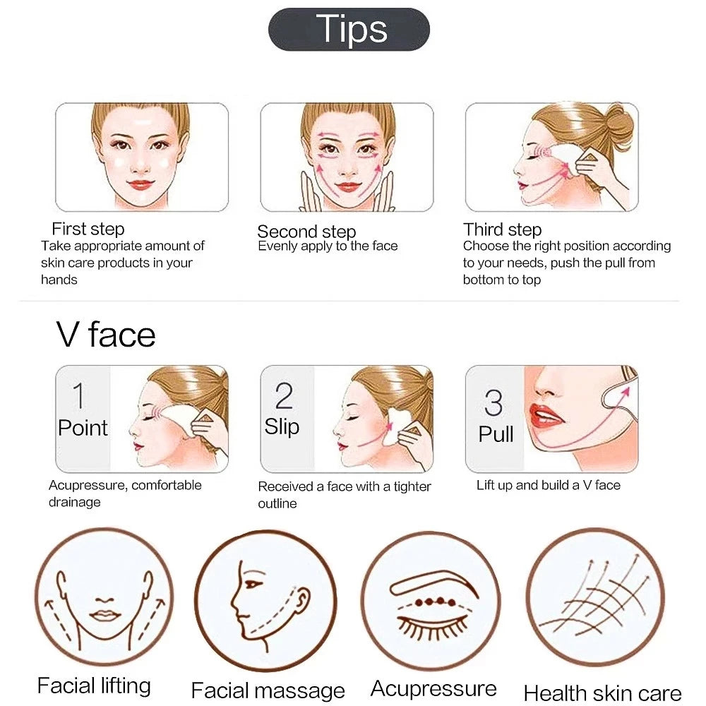 Gua Sha - Anti-Aging Facial Massage & Lymphatic Drainage Tool