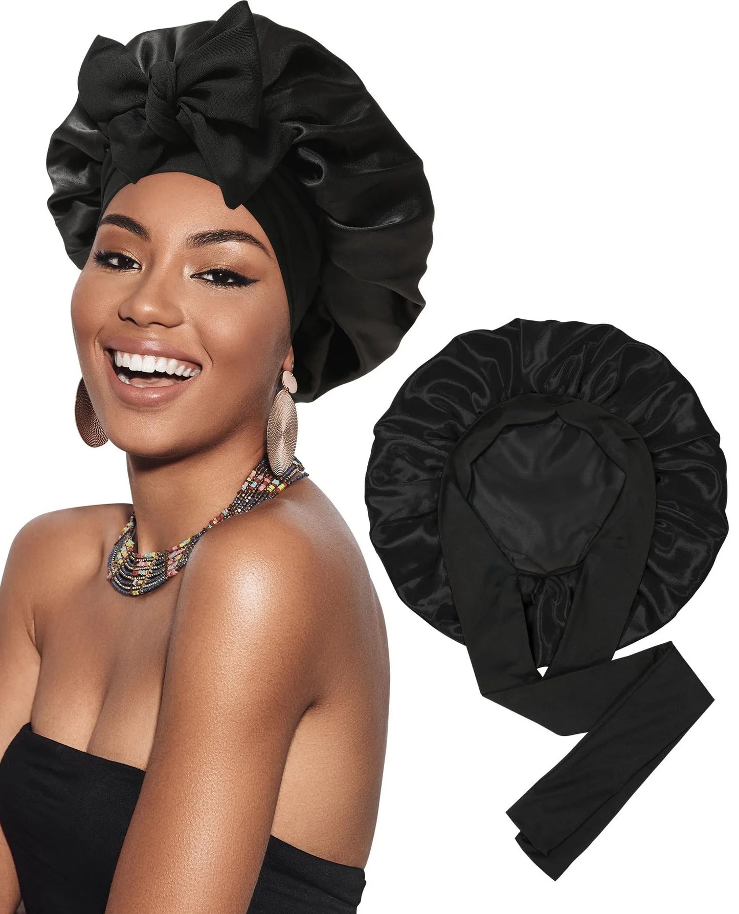 Bonnet de Nuit en Satin - Protection Cheveux & Sommeil Soyeux