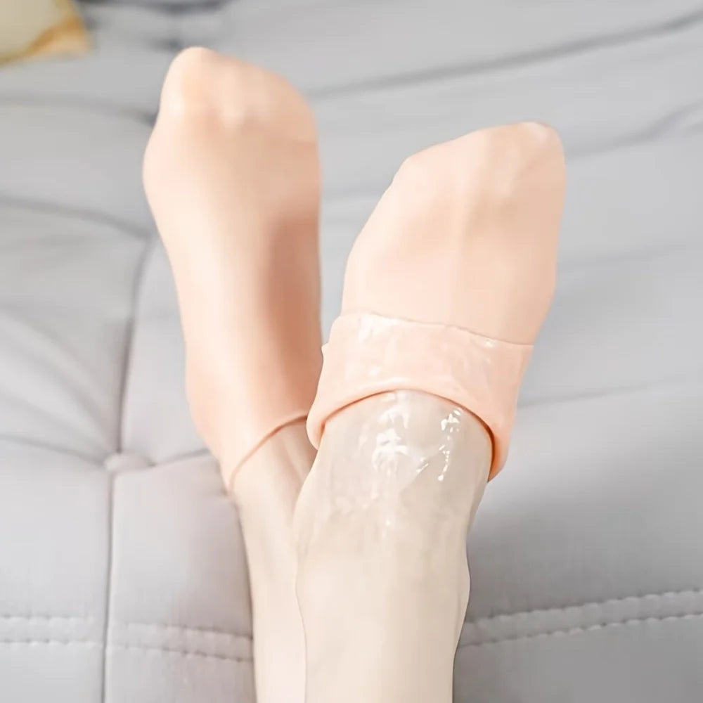 Chaussettes Hydratantes en Silicone — Soin Pieds Doux