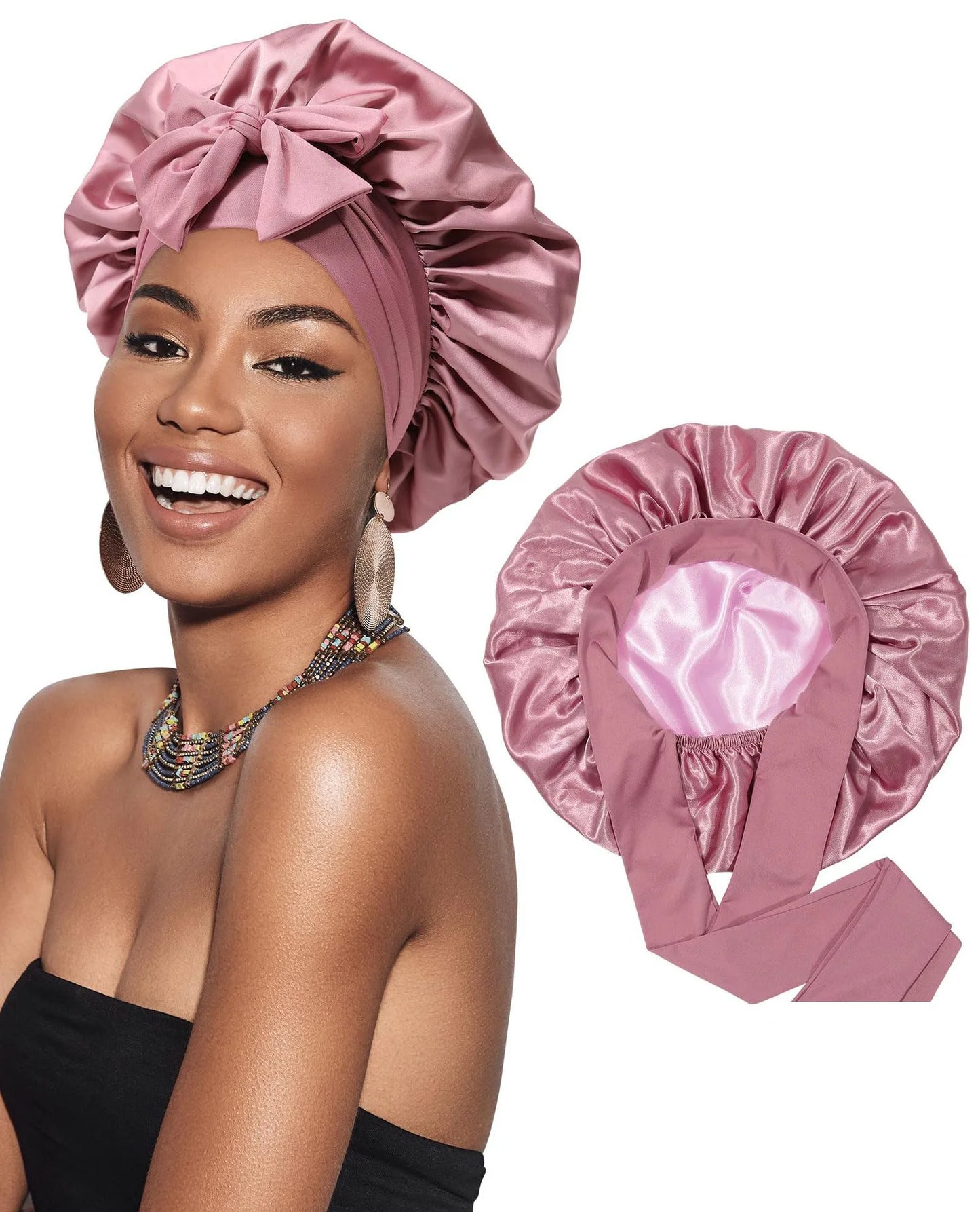 Bonnet de Nuit en Satin - Protection Cheveux & Sommeil Soyeux