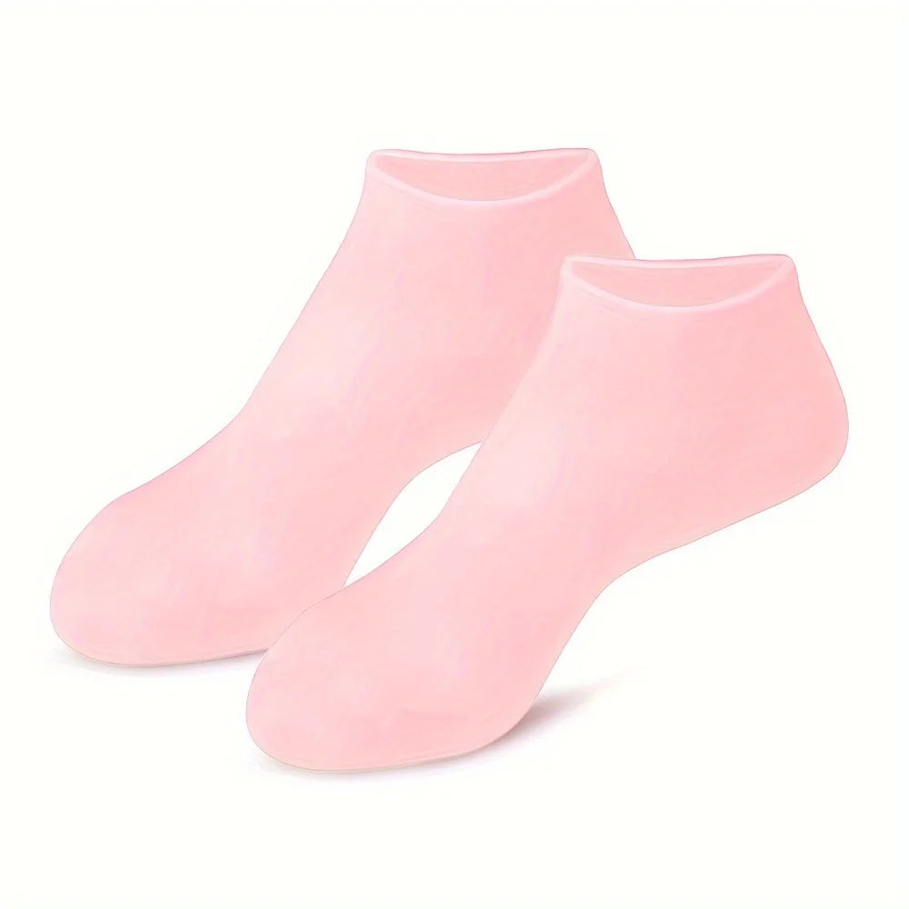 Chaussettes Hydratantes en Silicone — Soin Pieds Doux