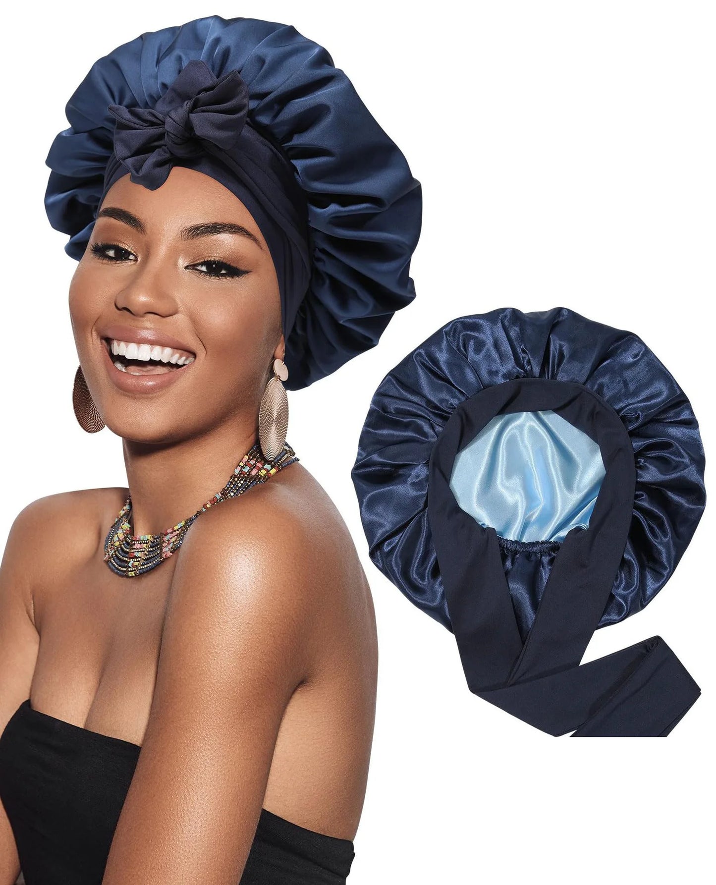Bonnet de Nuit en Satin - Protection Cheveux & Sommeil Soyeux