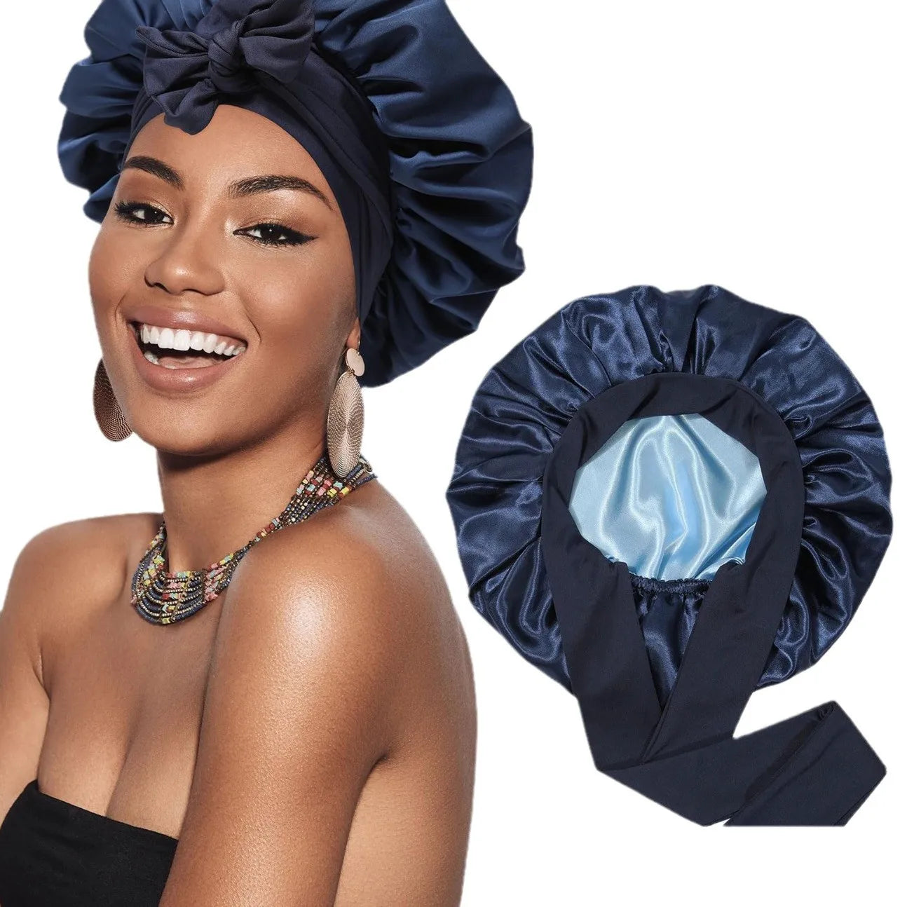 Bonnet de Nuit en Satin - Protection Cheveux & Sommeil Soyeux