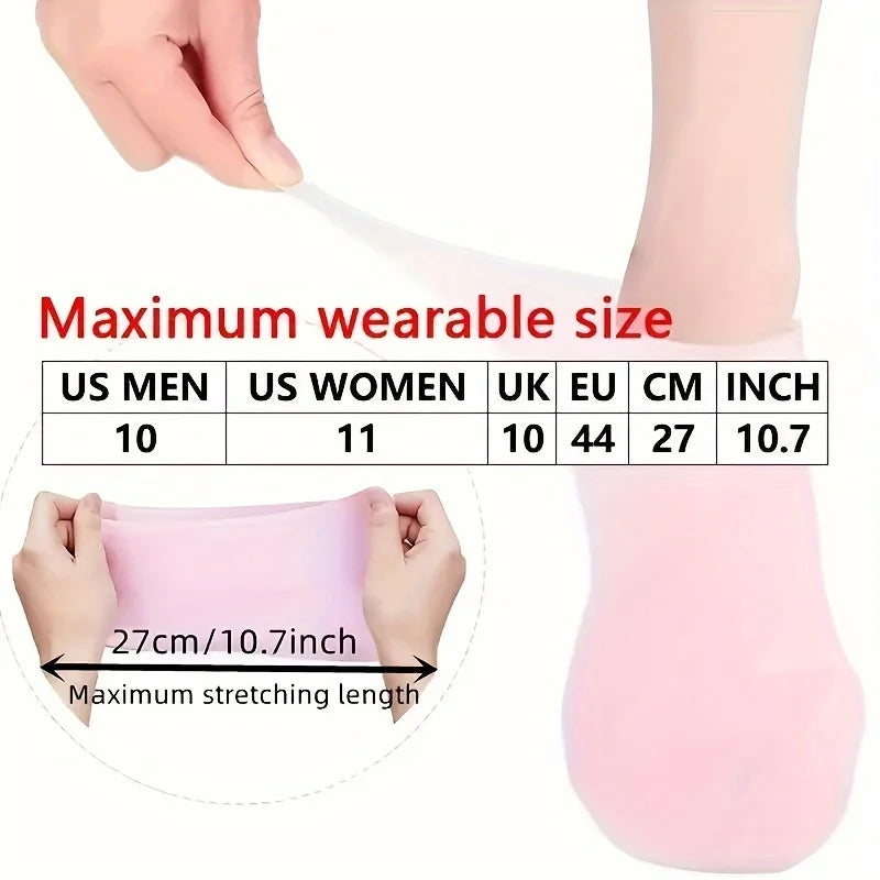 Chaussettes Hydratantes en Silicone — Soin Pieds Doux